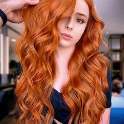 Copper Orange Beauty Full Wig