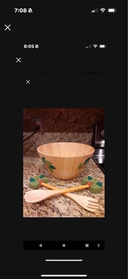 Wooden 3 piece salad serving set