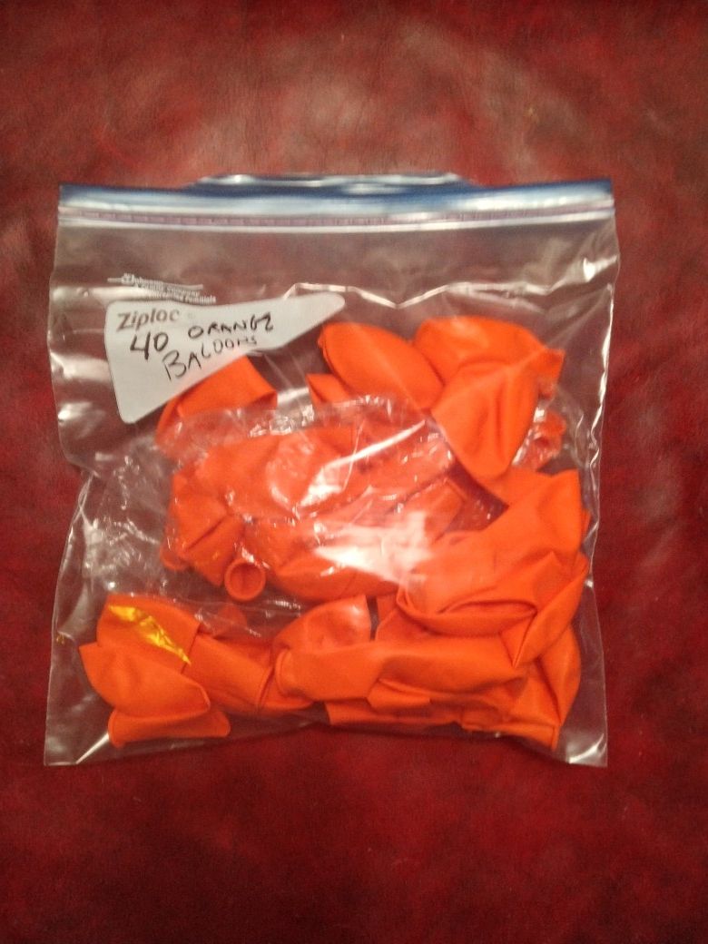 40 Orange Helium Balloons