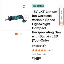 Makita Reciprocating  Saw. Olmos New Use 2 Times