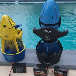 2x Water Scooters- 1x Deco Stingray & 1x SeaDoo 
