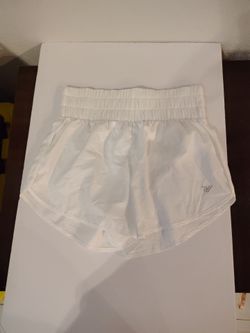 Varsity spirit, white pull on short, women, size M