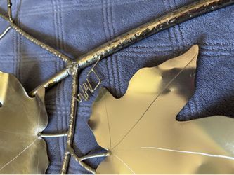 Maple leaves metal sculpture