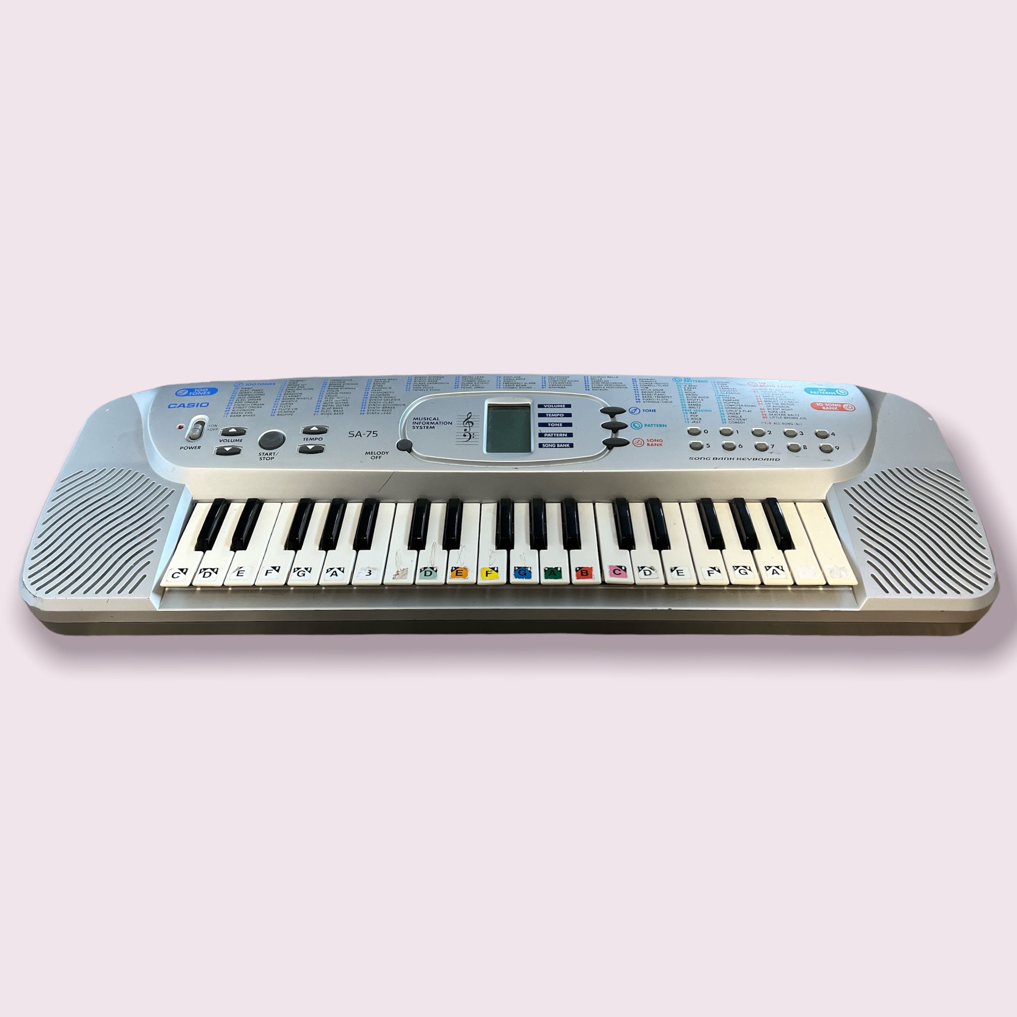 Casio SA-75 100 Tones 30 Patterns 10 Song Bank electric keyboard synthesizer pia
