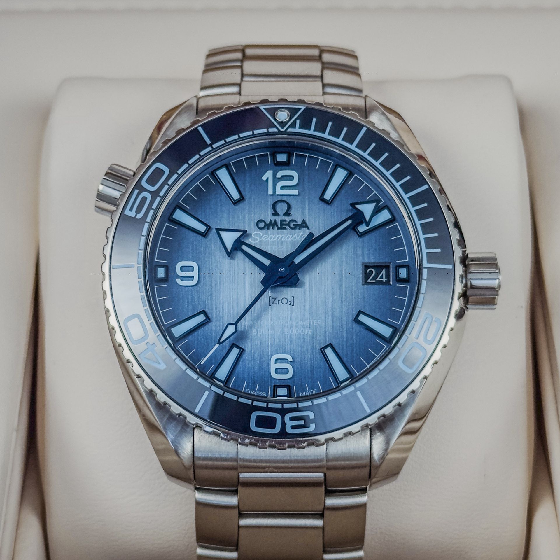 OMEGA Seamaster Planet Ocean Limited Edition Summer Blue Stainless Steel FULL SET