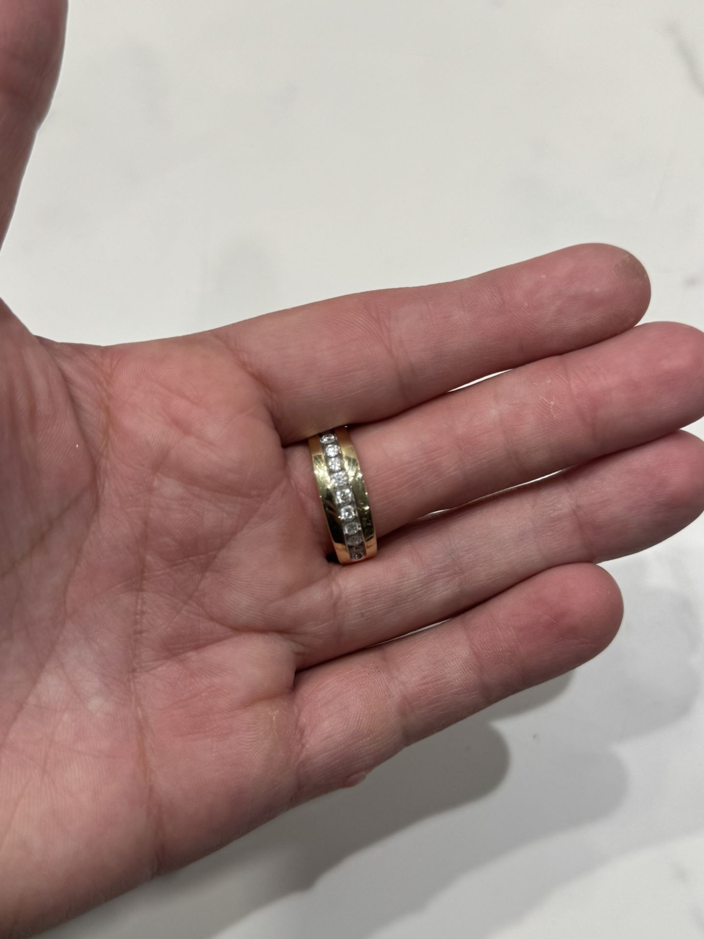 14kt gold size 10.5. Diamond Ring (6393)