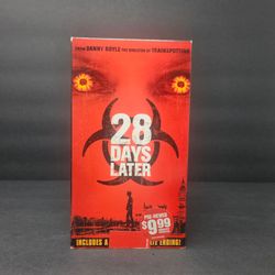 28 Days Later VHS Blockbuster Blue Tape Includes Alternate Ending 2003 Horror