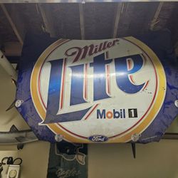 Metal Miller Lite Nascar Hood