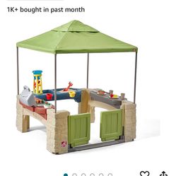 Kids Outdoor Play Patio With Canopy
