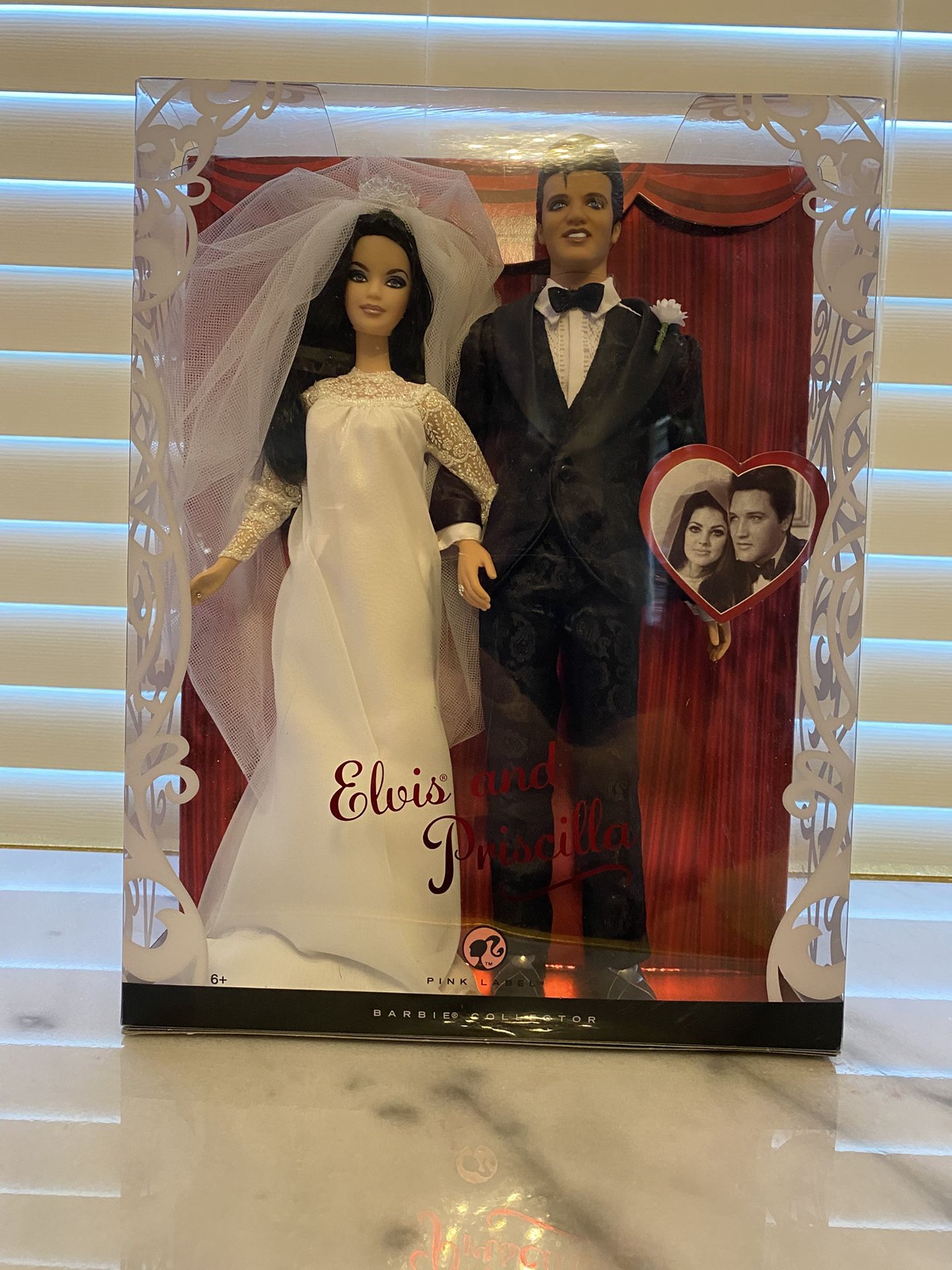 Elvis & Priscilla Mattel Barbie Set 2008, Pink Label #L9632, Mint Condition, Original Box Never Opened