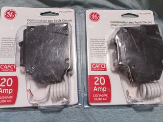 GE THQL1120AFP2 20A CAFCI Circuit Breaker – Lot of 2