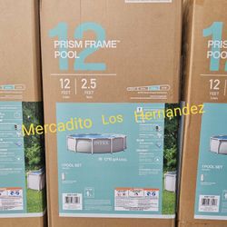 Alberca  / Intex Prism Metal Frame Pool 12ft x 30in + Pump and Filter included 