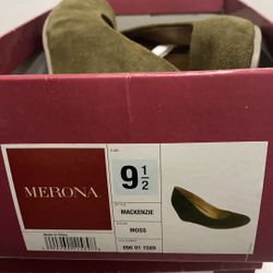 NWT Merona Wedge Heels Mackenzie Moss Color Sz 9.5