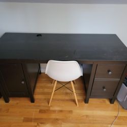 Large Wooden Desk + Chair