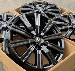21” Lexus LX570 factory wheels rims gloss black new LX