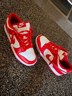 Nike Dunk Low Red and White Sneakers