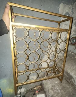 Metal Gold Wine Rack