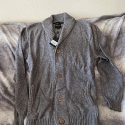 Barney Cools Grey Cardigan NWT Size Medium