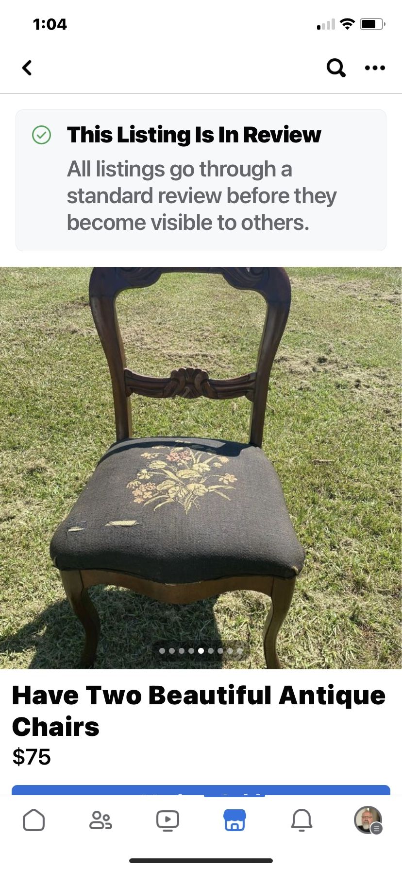 Two Beautiful Antique Chairs $75 Each