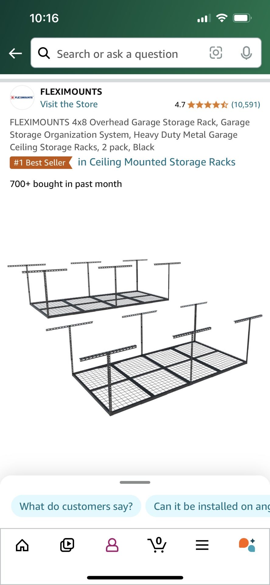 Ceiling Storage Rack