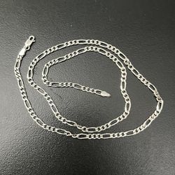 925 Sterling Silver Figaro Chain 22 Inches