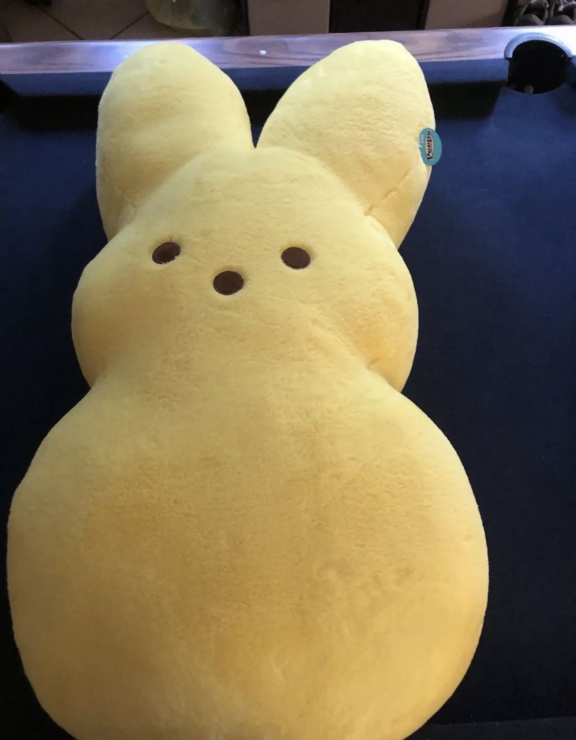 PEEPS Jumbo 38” Plush YELLOW Marshmallow Easter Bunny SOLD OUT NEW 2021