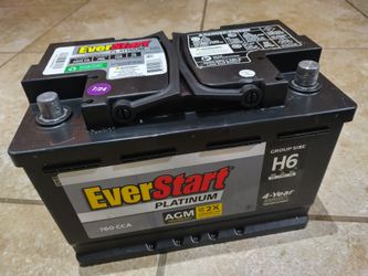 Everstart  Platinum AGM Gel, Group H6. Made 7/2024, 760 CCA. $125 cash, 3 months warranty.