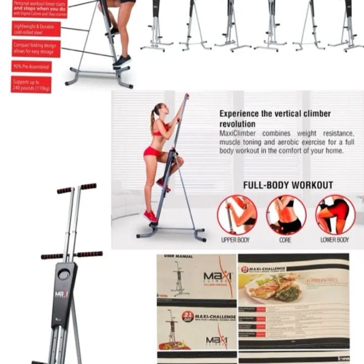 MaxiClimber Total Body Workout with training guide 21 day meal plan for Sale in Dallas TX OfferUp