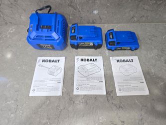 Kobalt 24v Batteries with Charger  New