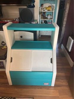 Little Tikes Bookshelf Toy Box storage Chest With Sliding Doors. Measurements are in the pictures. Everett Melvin Avenue Broadway pick up area. for Sale in Everett WA OfferUp