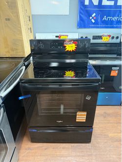 New Whirlpool Black Electric Range