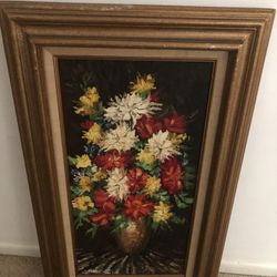 Floral Oil Painting - Signed by "Alice" (1970)