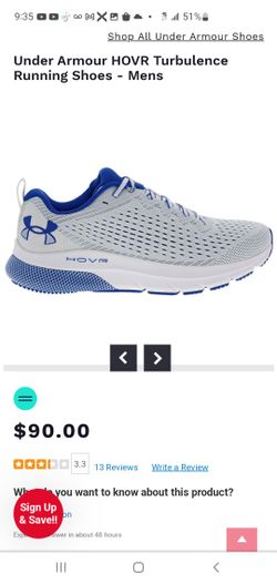 Under Armour Turbulence Running Shoe (Size 12)