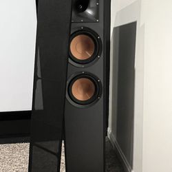 Klipsch Reference R-620F Floorstanding Speaker, Black Textured Wood Grain Vinyl, Pair