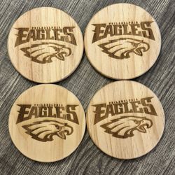 Eagles Wood Coasters (Set of 4 - Custom Made)