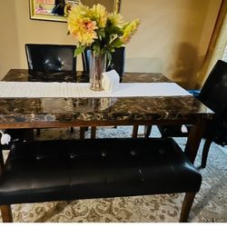 5 Piece Dining Table Set And TV Stand 