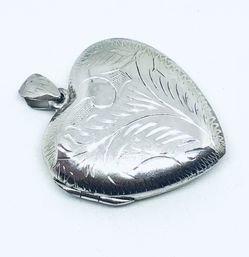 Sterling silver engraved photo locket - NEW