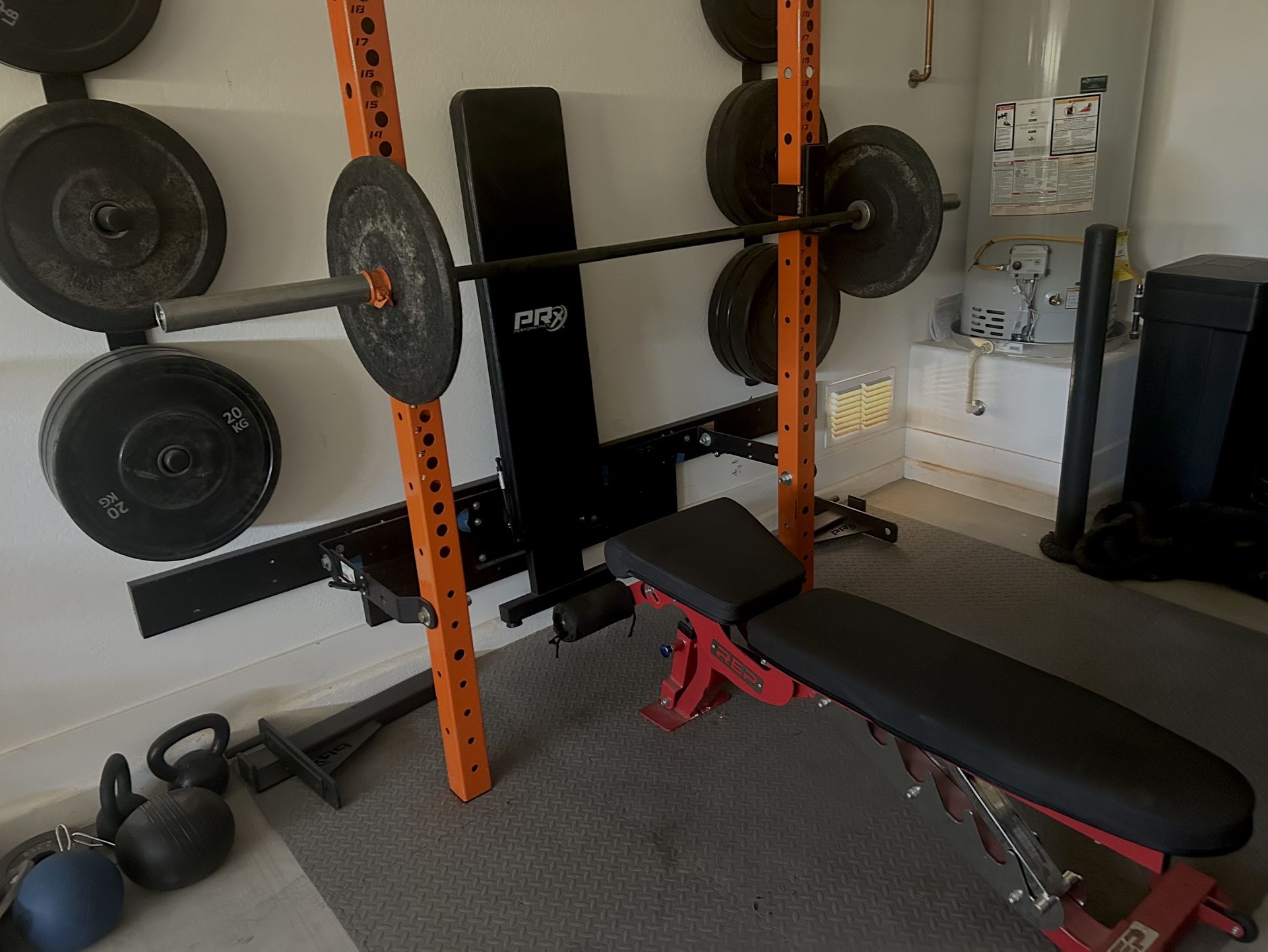 Wall Rack And Free Weights