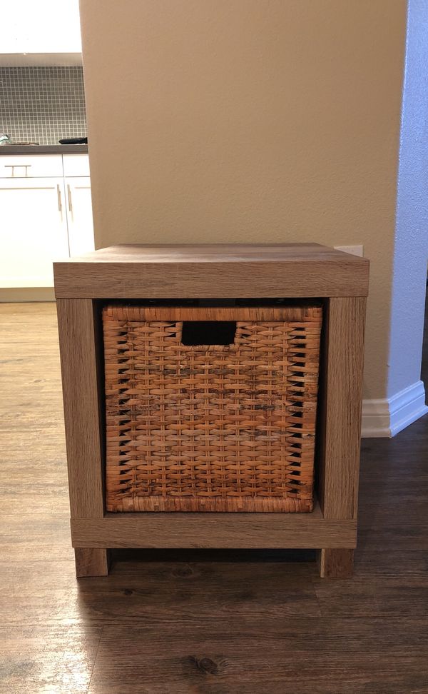 Side Table With Wicker Basket Ing Tonight Only For In Side Table With Wicker Basket Ing Tonight Only