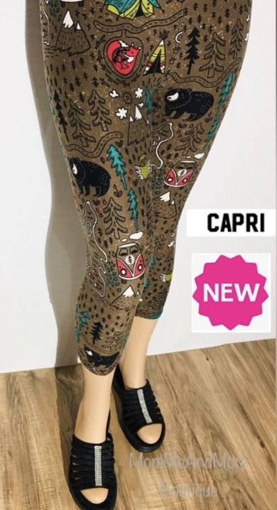 NEW Womens Capri Leggings Soft As Lularoe OS/TC