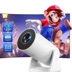 [Manta corta/soporte ajustable] Mini proyector con WiFi y Bluetooth, proyector de película portátil para exteriores actualizado 2025 1080P, Keystone v