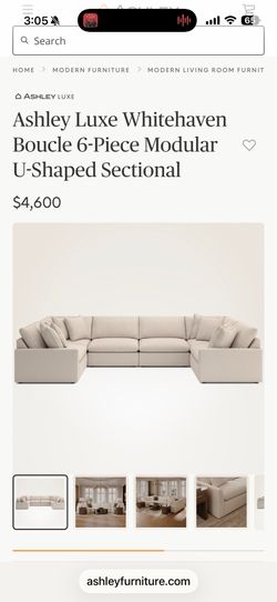 Sectional couch with ottoman