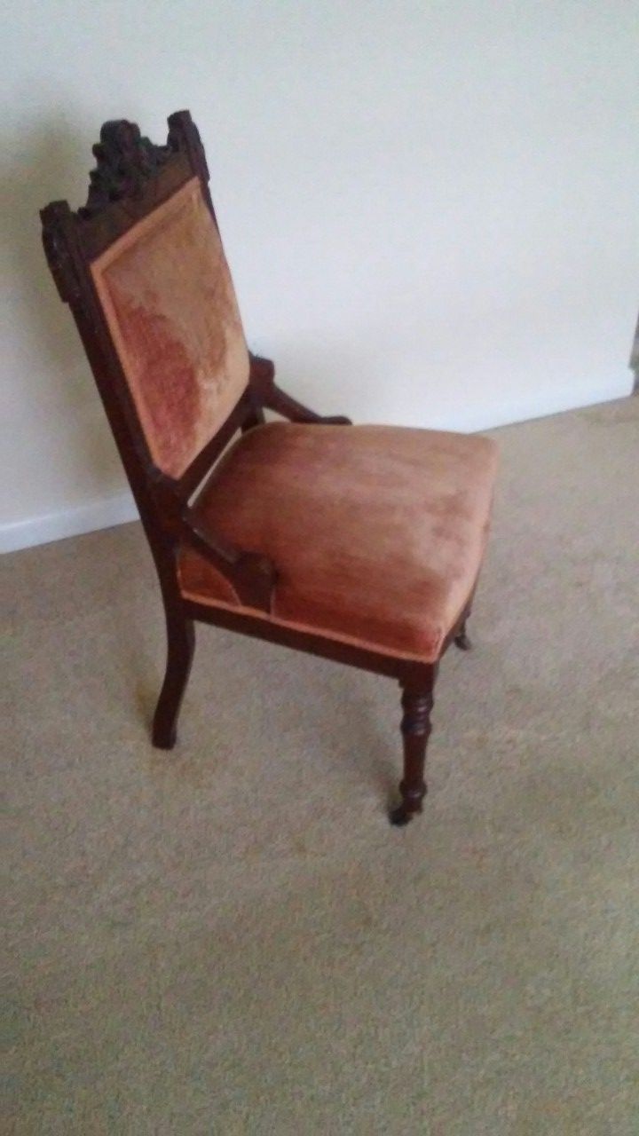 Antique Eastlake slipper chair