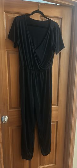 Black Short Sleeve Jumpsuit