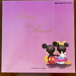 Walt Disney Co. Mickey and Minnie Pair Glass Set in Original Box Made in Japan