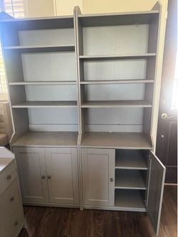 Gray Shelving Units