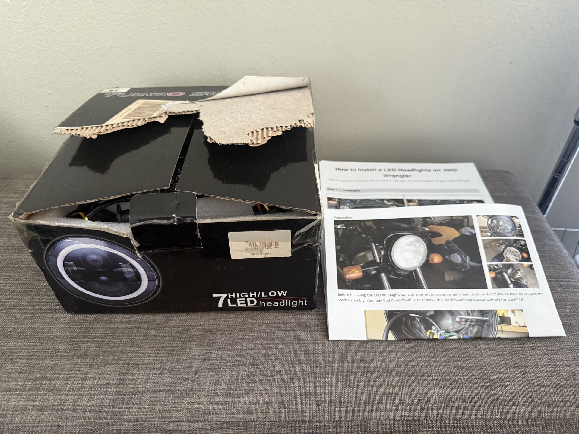 NIB TURBO SII 7-inch Round LED High/Low Single Headlight