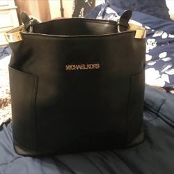Black Mk Bucket Bag