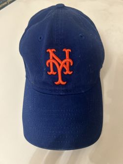 Navy Blue And Orange Yankees Hat