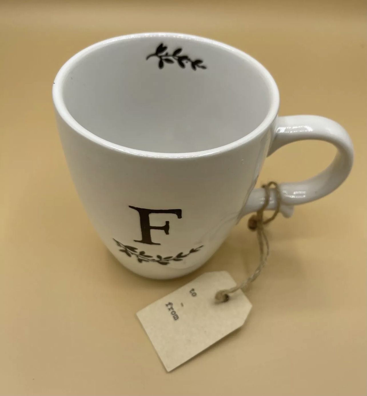 New Monogram Mug Letter F